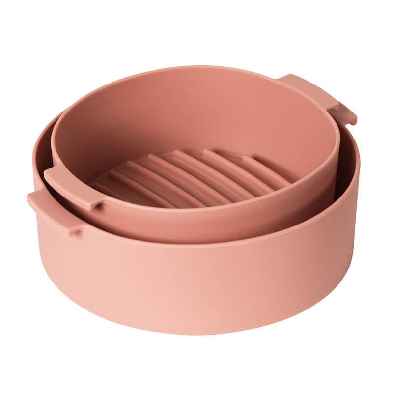 Khay Silicone Dành Cho Nồi Chiên Không Dầu Và Lò Vi Sóng, 238x210x70mm - 2 Màu (Xanh Dương, Hồng) - LocknLock - CKB002 image number null